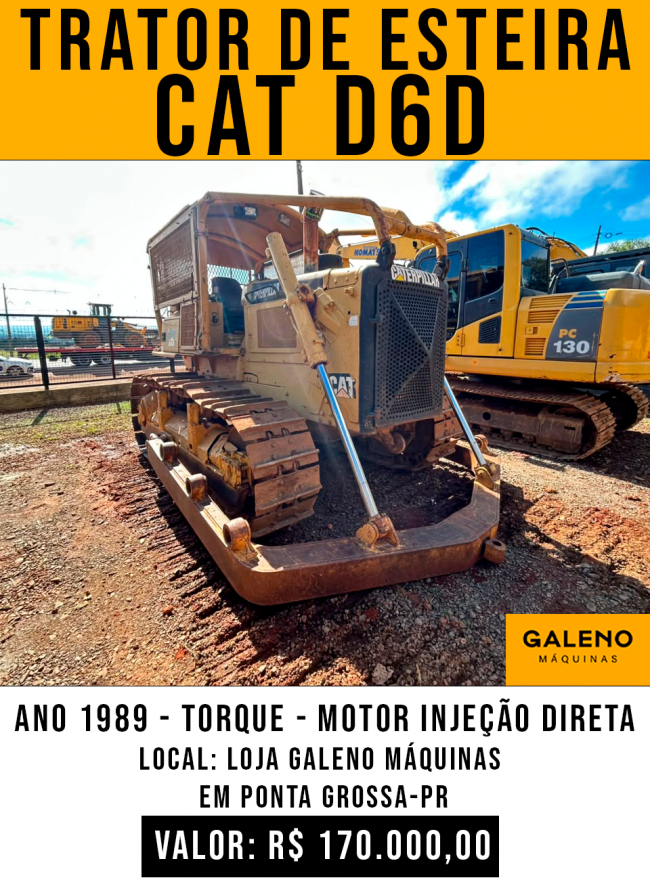 Trator de Esteira CAT D6D