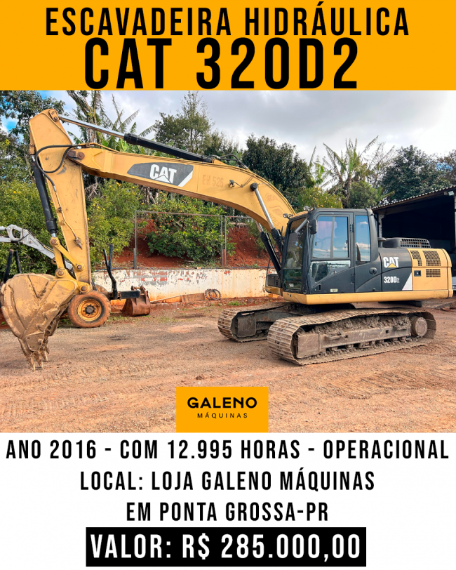 Escavadeira Hidráulica CAT 320D2