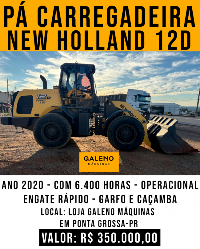 Pá Carregadeira NEW HOLLAND 12D