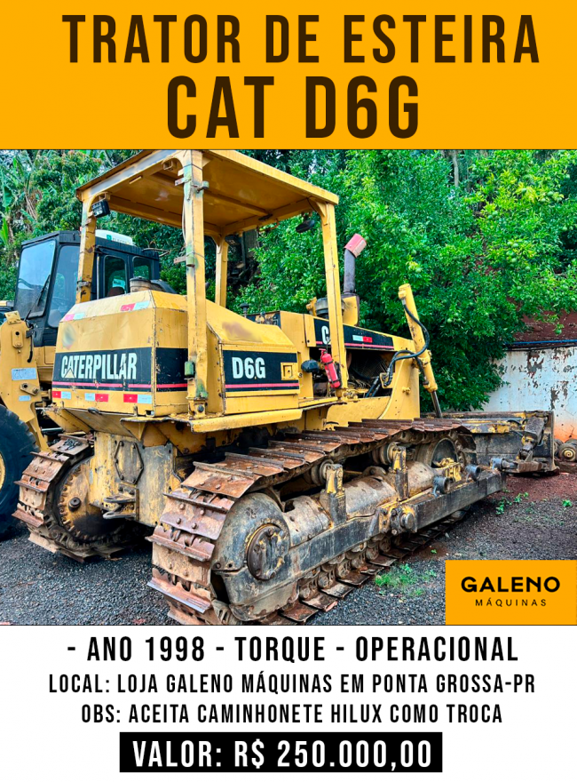 Trator de Esteira CAT D6G