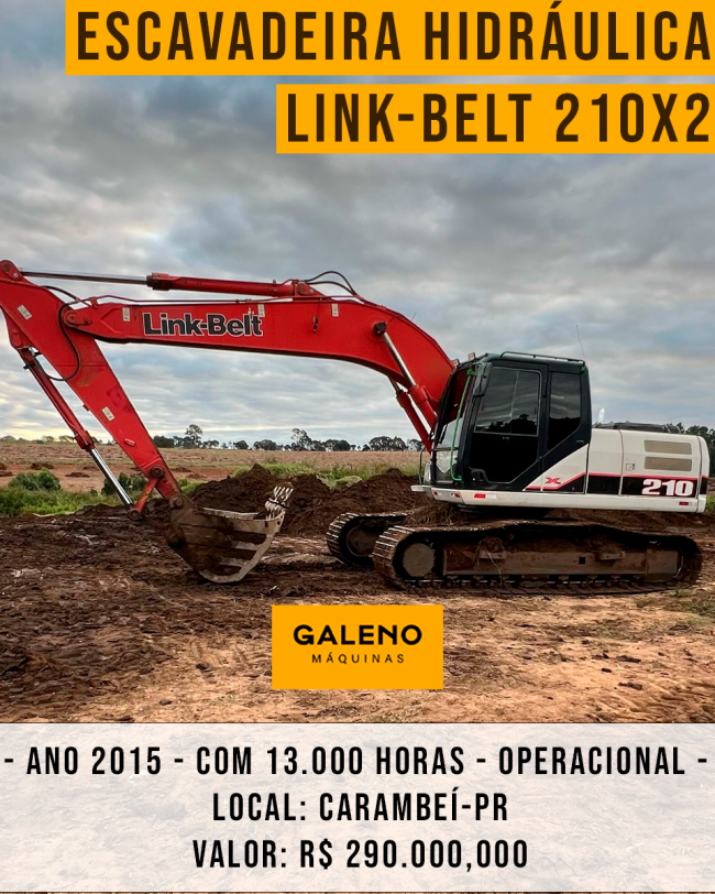 Escavadeira Hidrulica LINK-BELT 210
