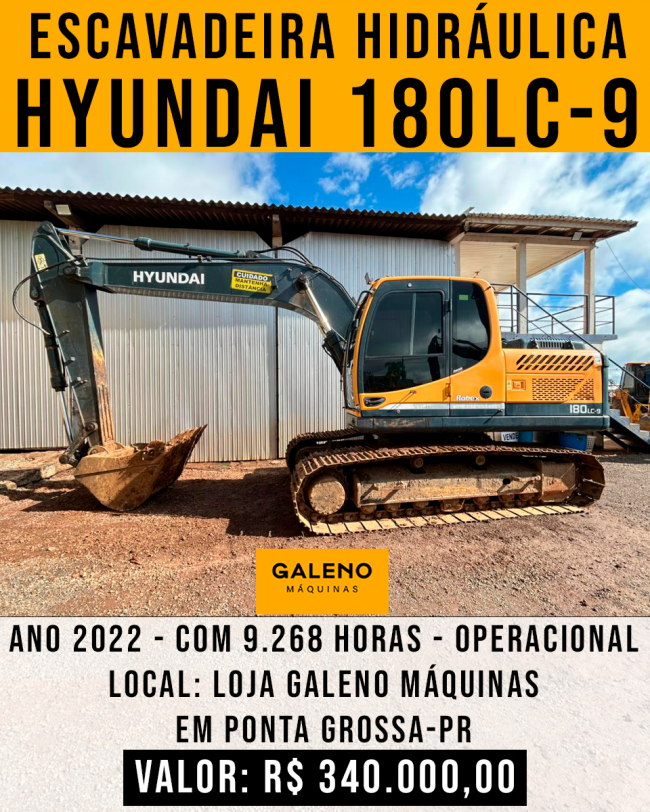 Escavadeira Hidráulica Hyundai 180LC-9