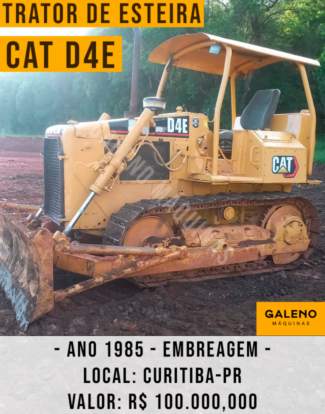 Trator de Esteira CAT D4E