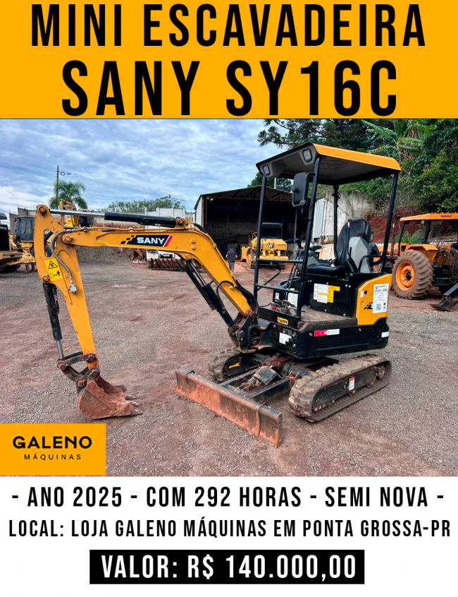 Mini Escavadeira SANY SY16C